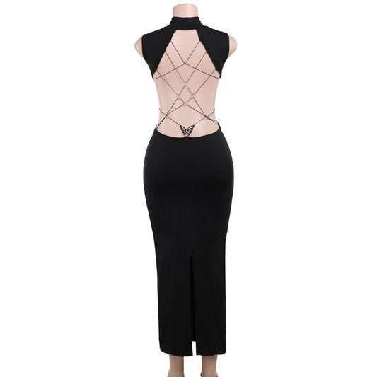Backless Bandage Bodycon Maxi Dress