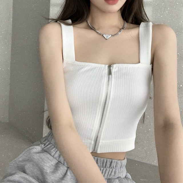 Summer Sleeveless Y2K Slim Elegant Vest