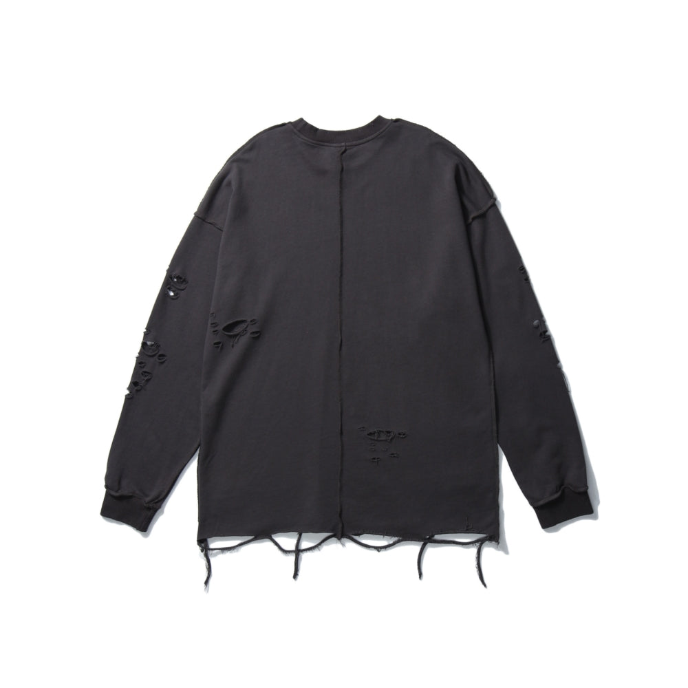 Long Sleeve Ripped Sweaters