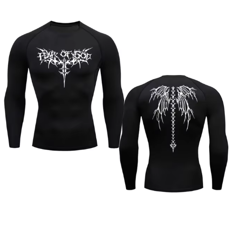 Fear of God printed compression full/half sleeve t-shirt
