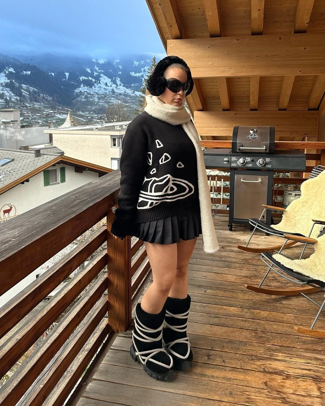 Space Planet Star Knitted Sweater