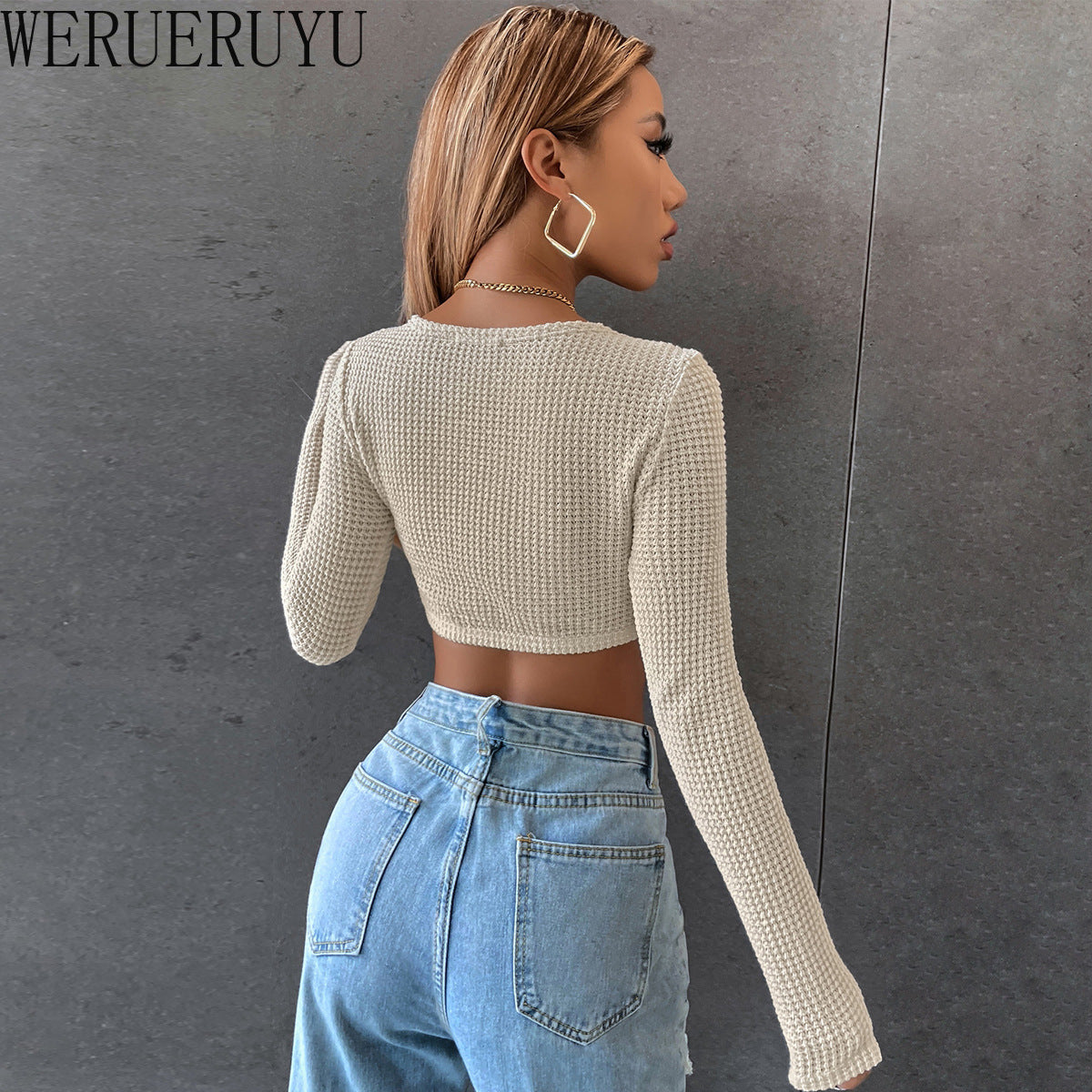 Knitted Korean Fashion Tight T-Shirt