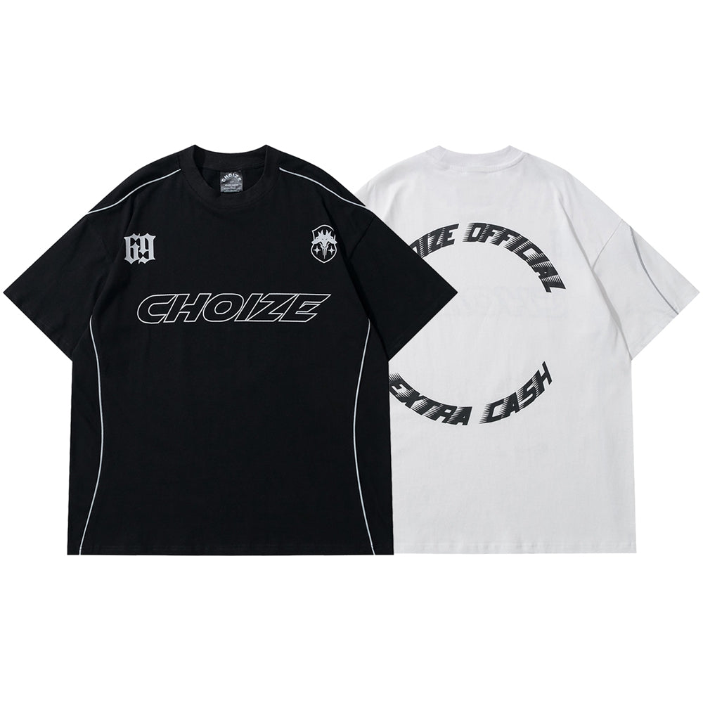 Oversized Reflective Strip T-Shirt