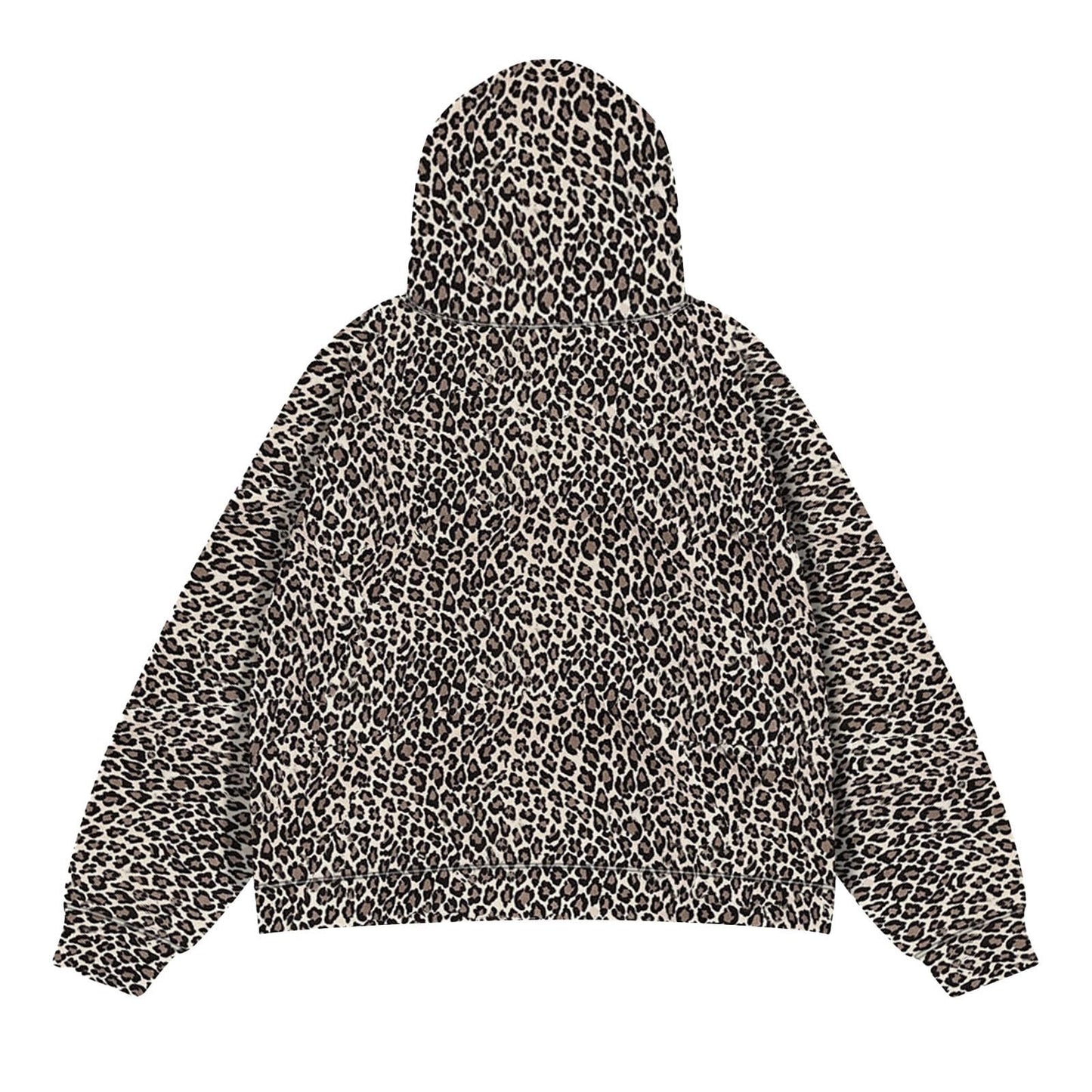 Oversized Leopard Print Hoodie Cheetah Print Sweatshirt Trendy