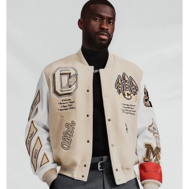 Vintage Hip-Hop Multi-Letter Embroidery Jacket