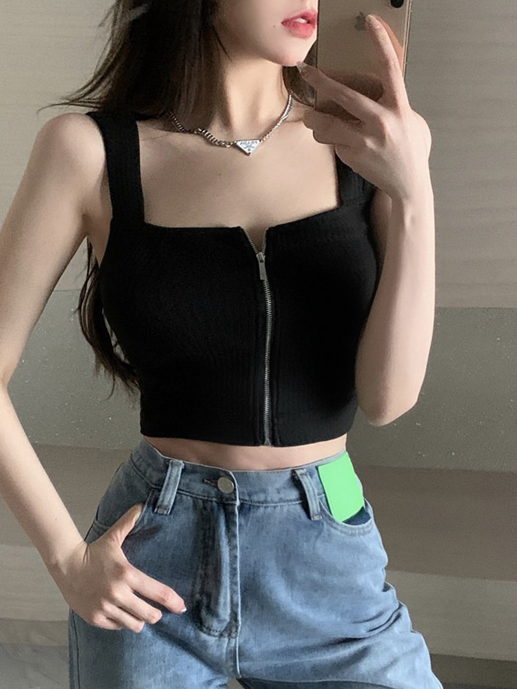 Summer Sleeveless Y2K Slim Elegant Vest