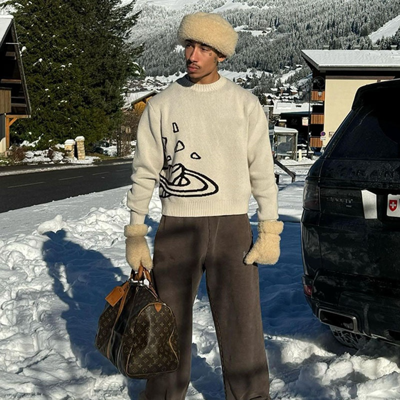 Space Planet Star Knitted Sweater