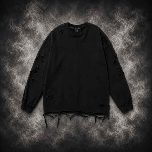 Long Sleeve Ripped Sweaters