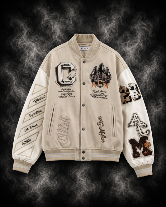 Vintage Hip-Hop Multi-Letter Embroidery Jacket