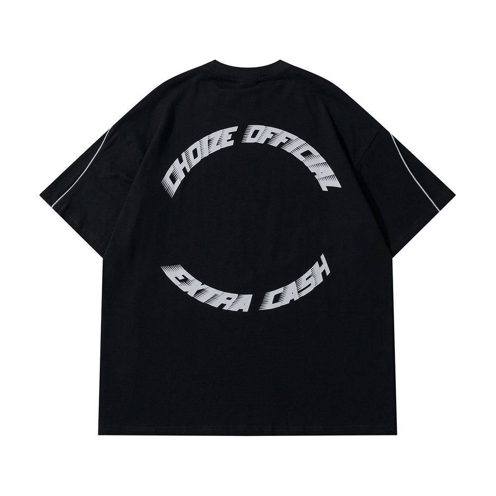 Oversized Reflective Strip T-Shirt