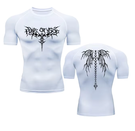 Fear of God printed compression full/half sleeve t-shirt