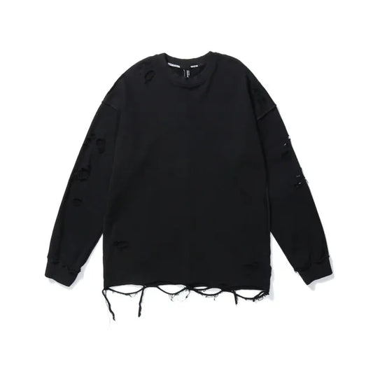 Long Sleeve Ripped Sweaters